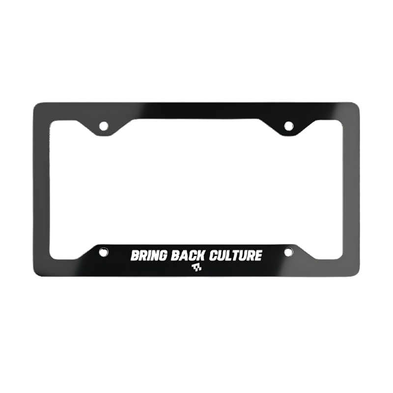 Bring Back Culture Metal License Plate Frame